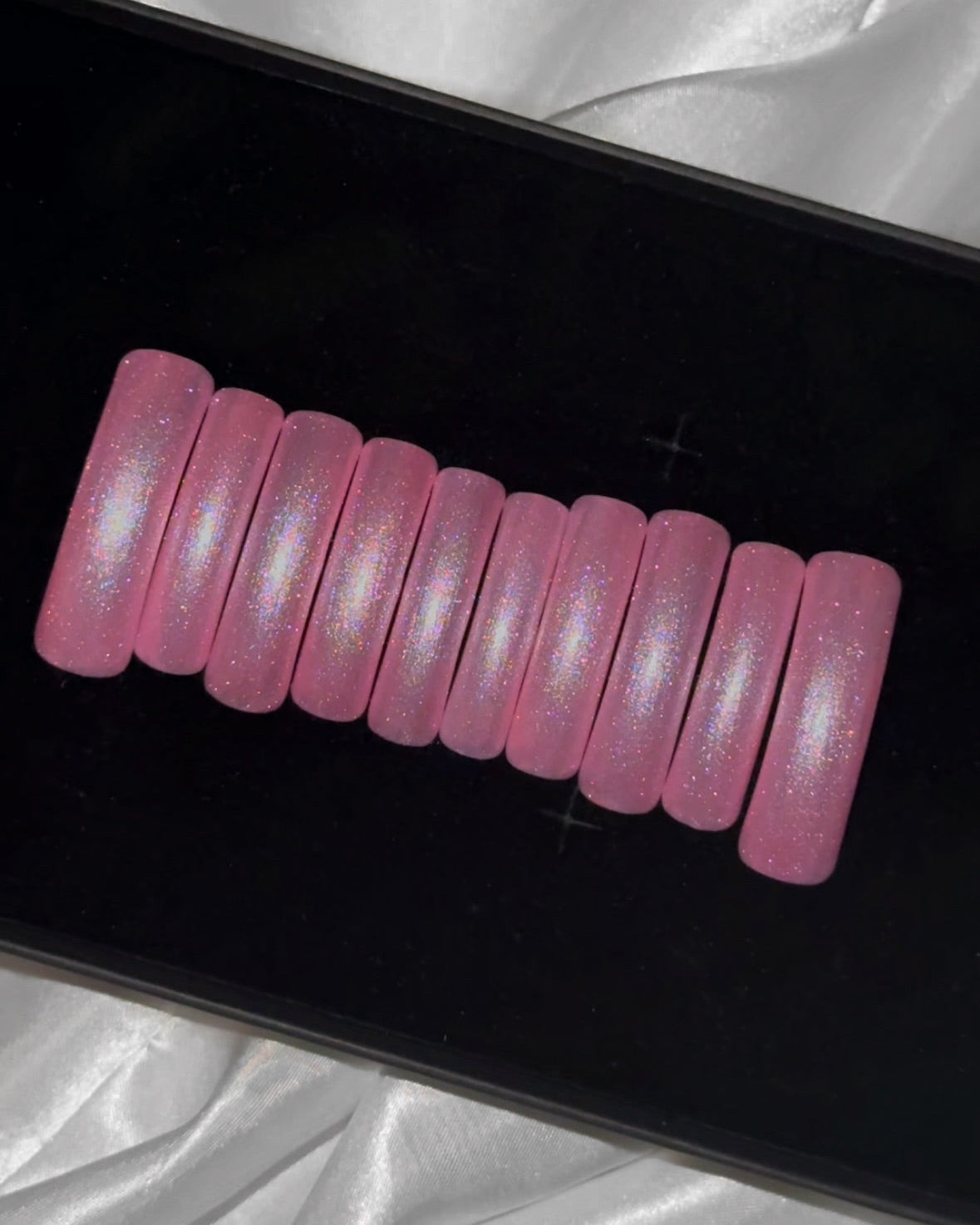 Pink Glitter Curved