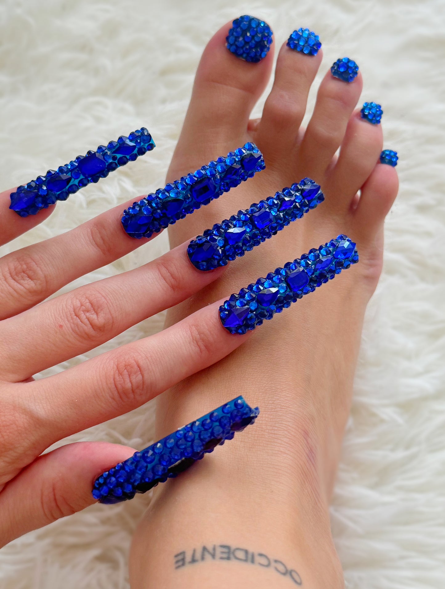 Blue Bling - Hand & Toe Set