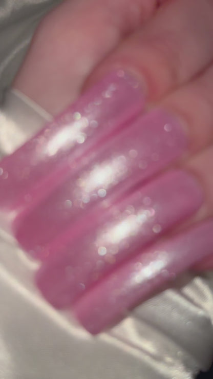 Pink Glitter Curved